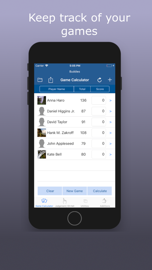 GameScore - Scorekeeper