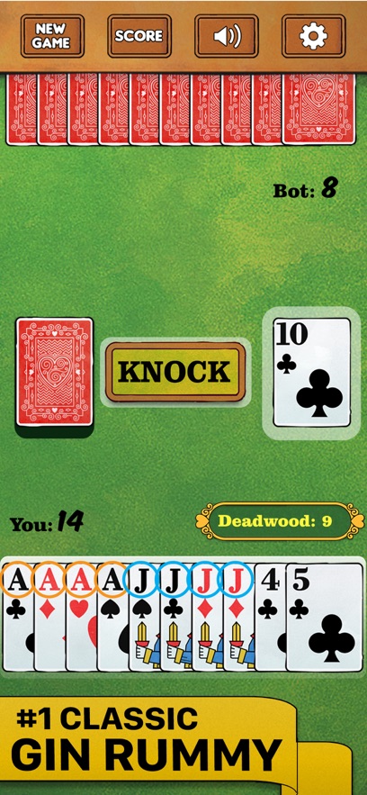 Gin Rummy Card Game Classic